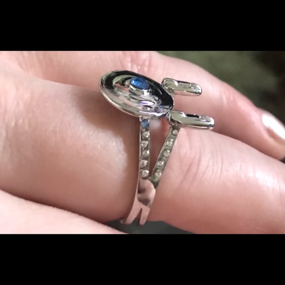Starship Enterprise ring, 925 silver plated, 9 - Picture 5 of 5